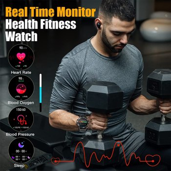 Melanda IP68 Waterproof Steel Fitness Smartwatch